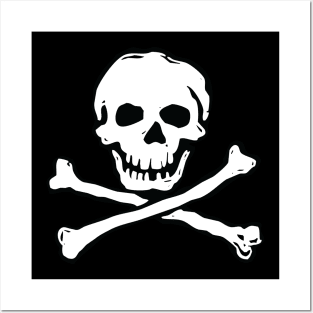 Classic Skull and Bones Pirate Flag Death Head Posters and Art